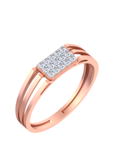 18K Gold & Diamond Ring For Men KSK261