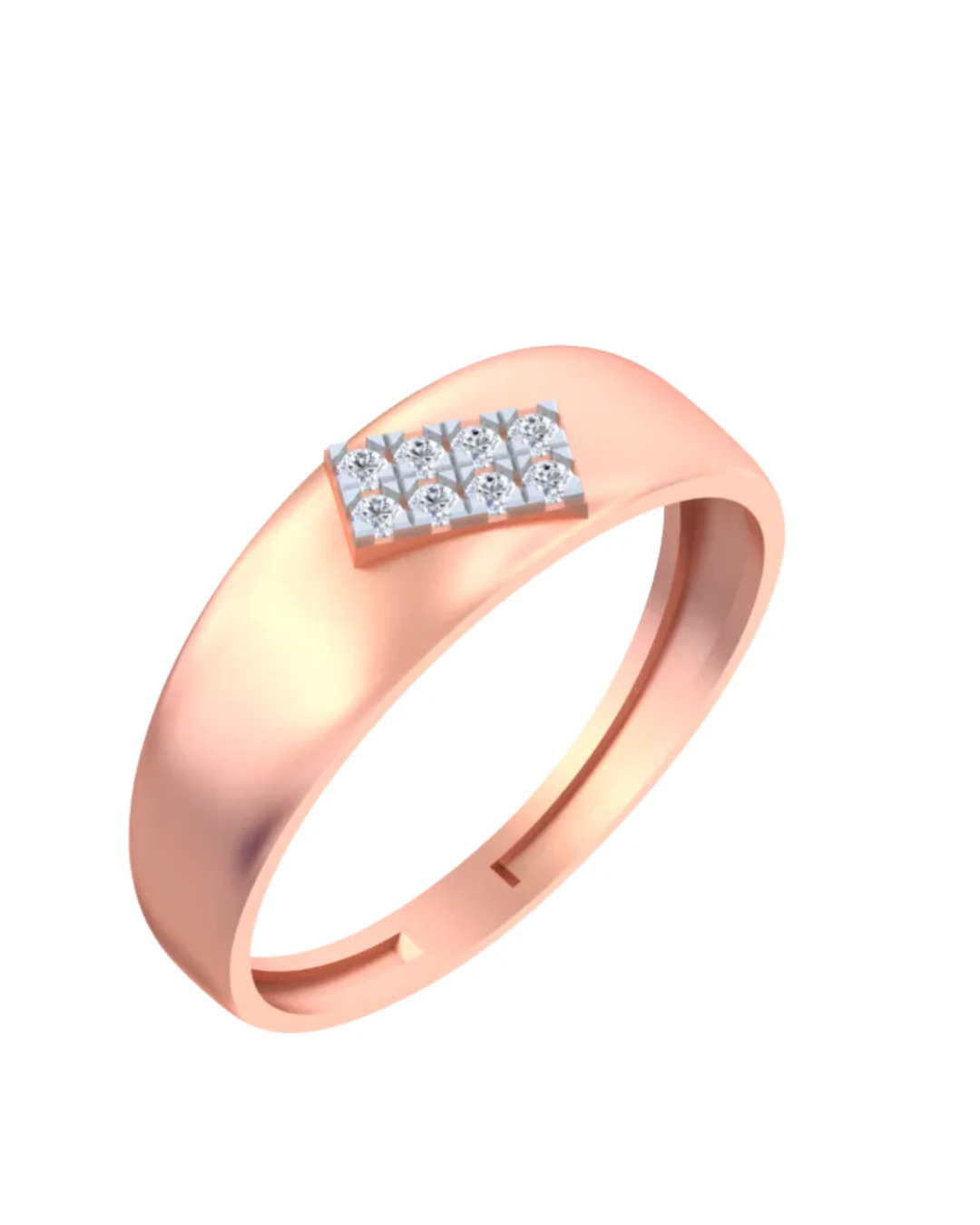 Gold & Diamond Band Ring For Men KRC20039