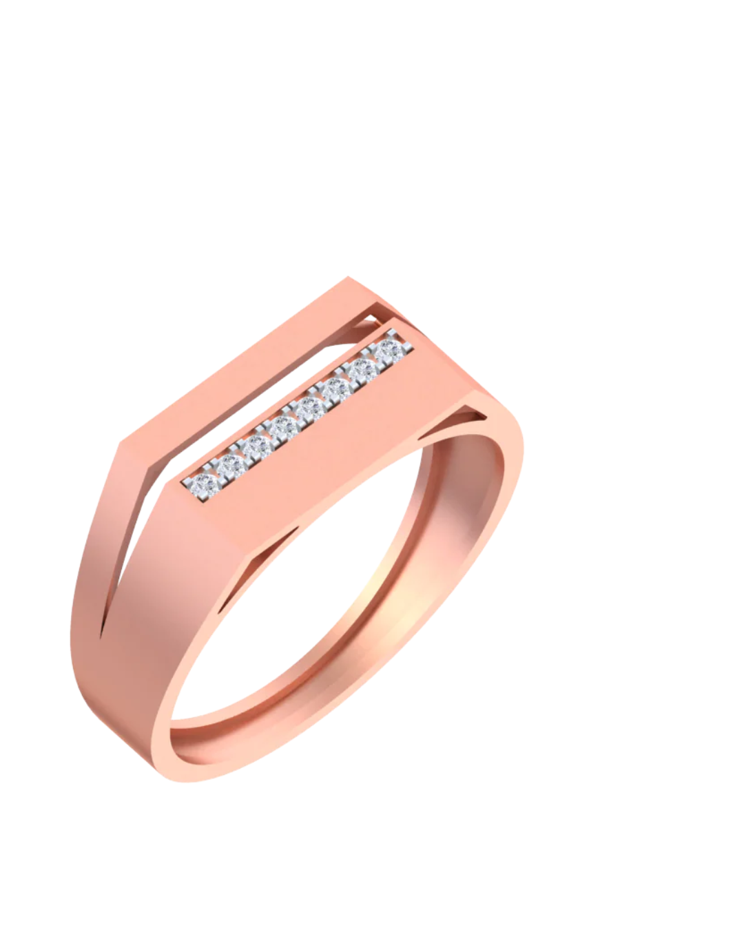 Gold & Diamond Band Ring For Men KRC20062