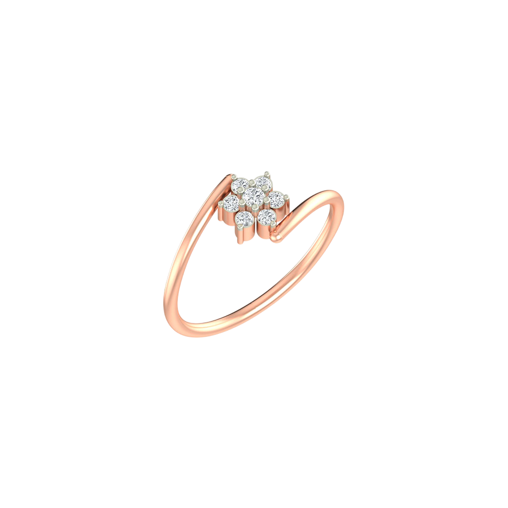 18K Gold & Diamond Ring For Women LR-4092