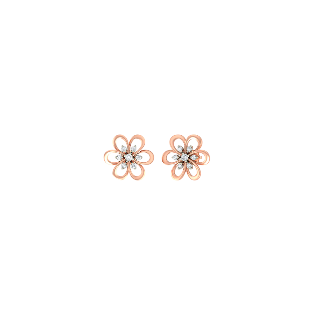 18K Gold & Diamond Women Earring KER-09