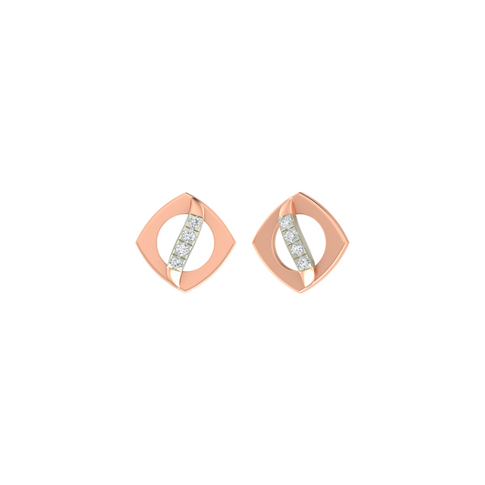 18K Gold & Diamond Women Stud Earring KER-134