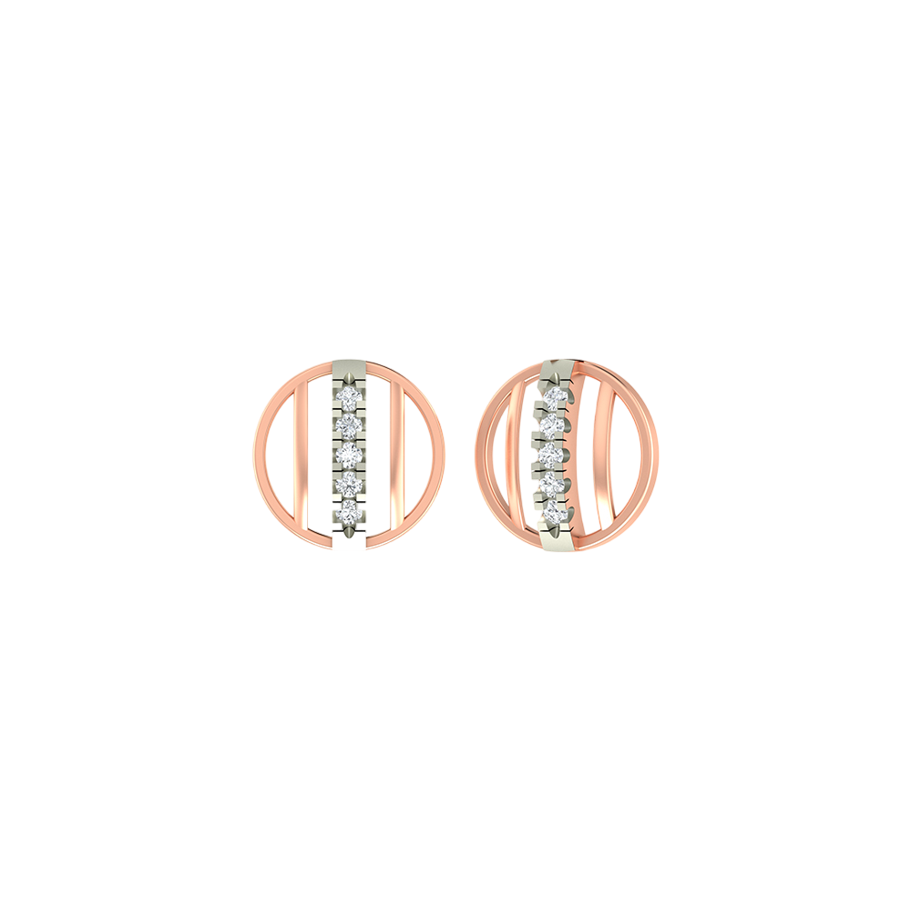 18K Gold & Diamond Women Earring KER-142