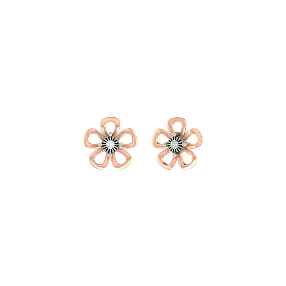 18K Gold & Diamond Women Earring KER-197