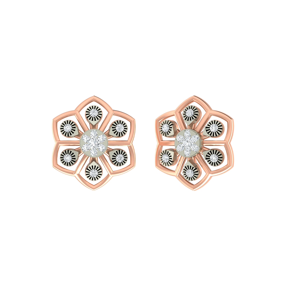 18K Gold & Diamond Women Earring KER-204