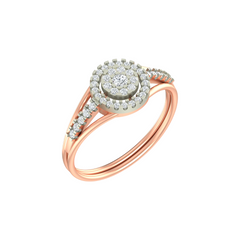 18K Gold & Diamond Ring For Women PJLR-08