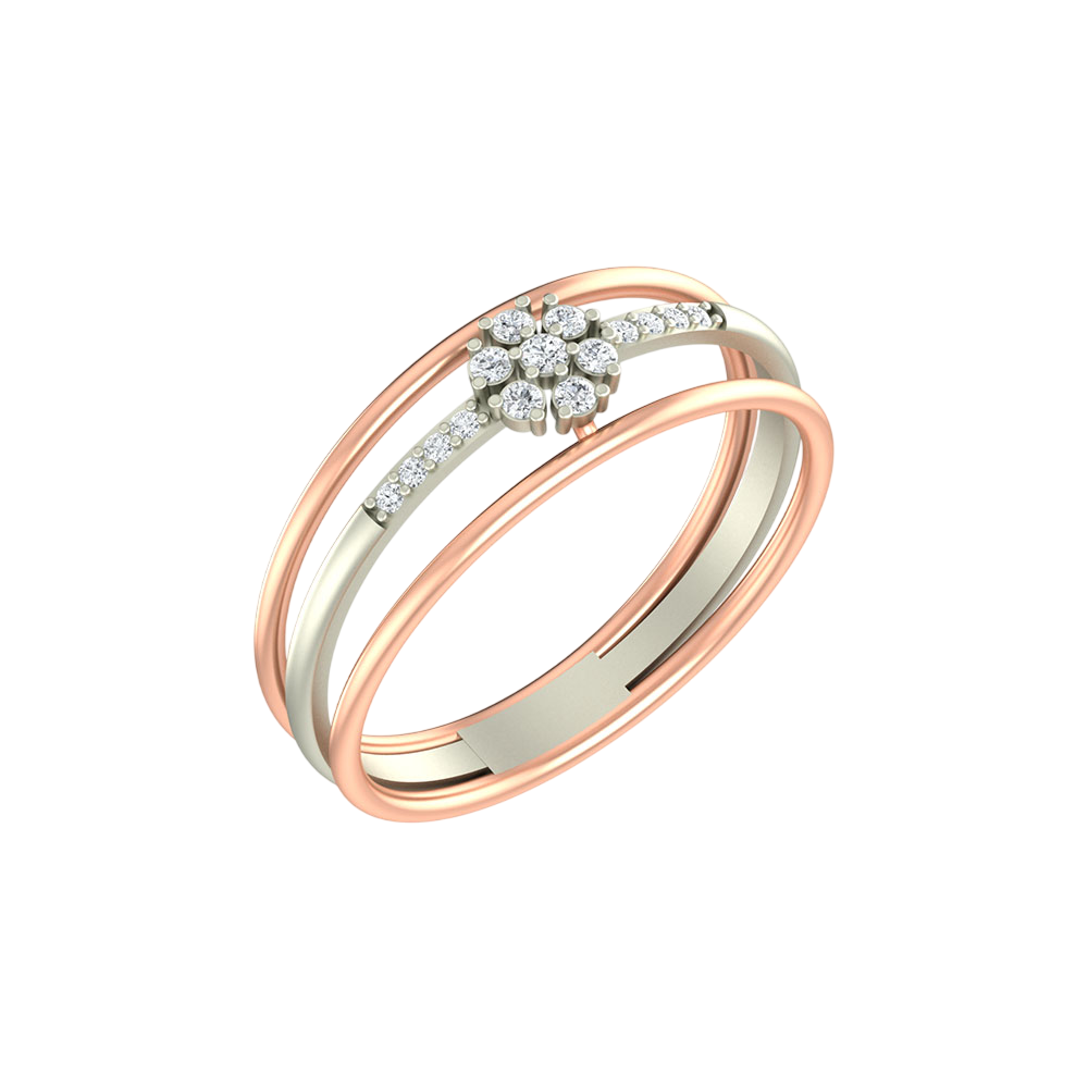 18K Gold & Diamond Ring For Women PJLR-94