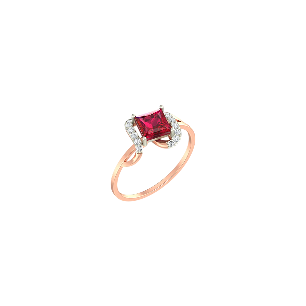 18K Gold & Diamond Ring For Women KLR-115