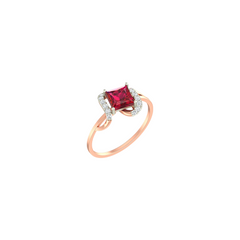 18K Gold & Diamond Ring For Women KLR-115