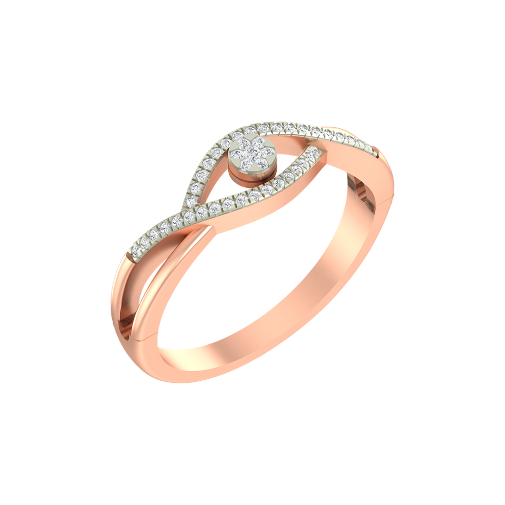 Gold & Diamond Ring For Women KRB10102