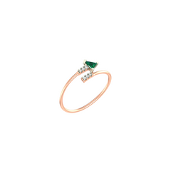 18K Gold & Diamond Ring For Women KLR-348
