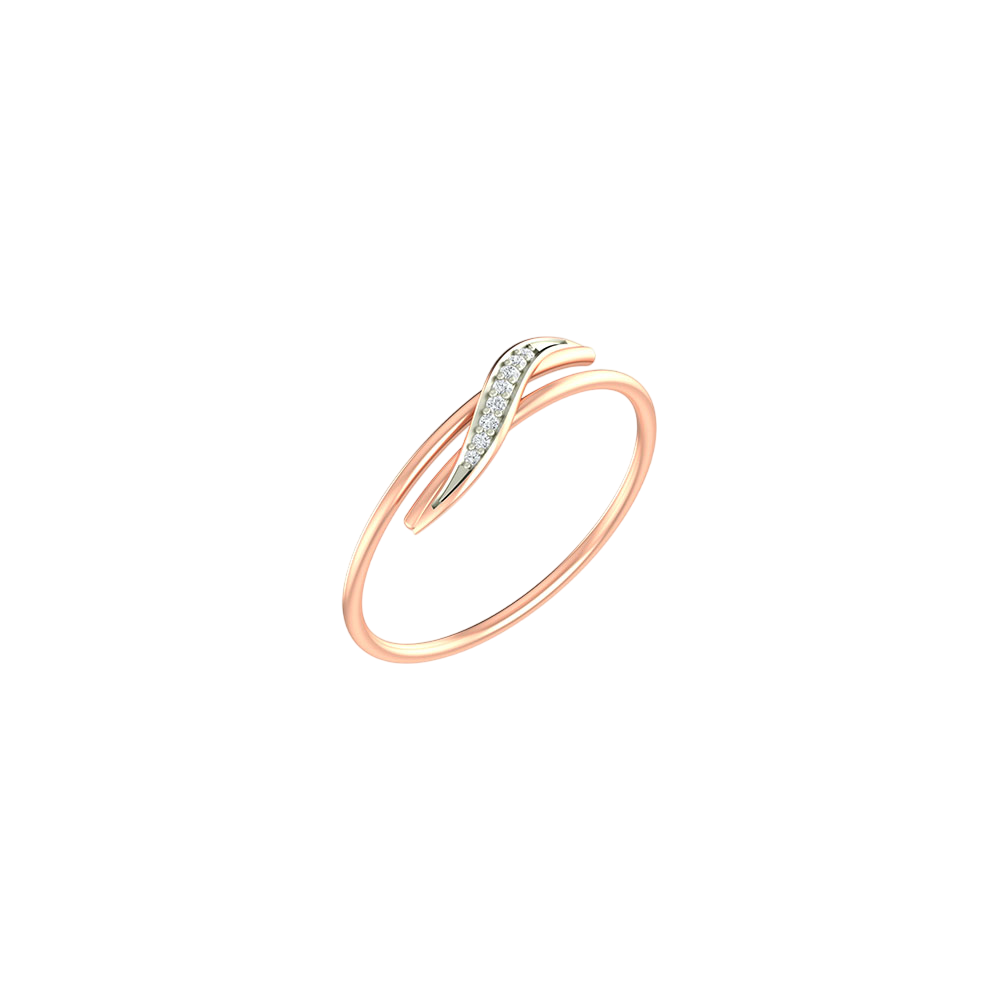 18K Gold & Diamond Ring For Women KLR-370