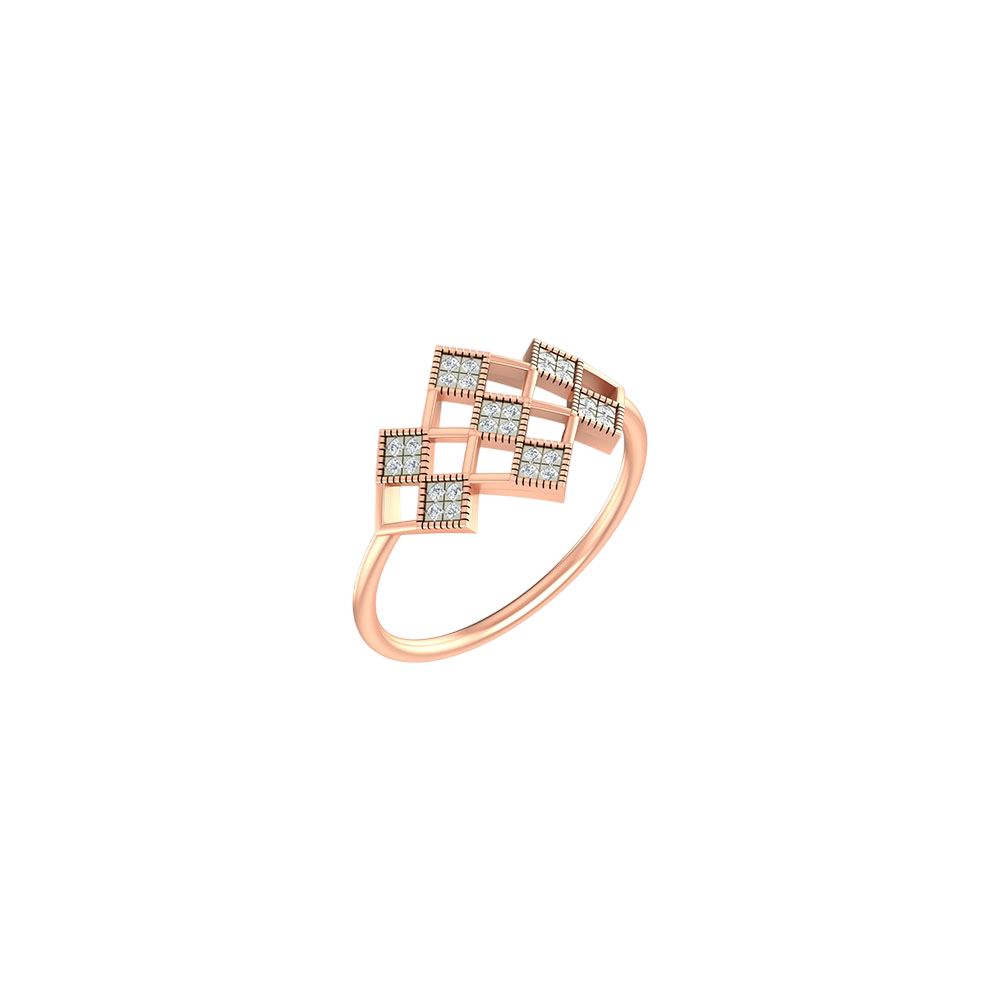 18K Gold & Diamond Ring For Women KLR-416