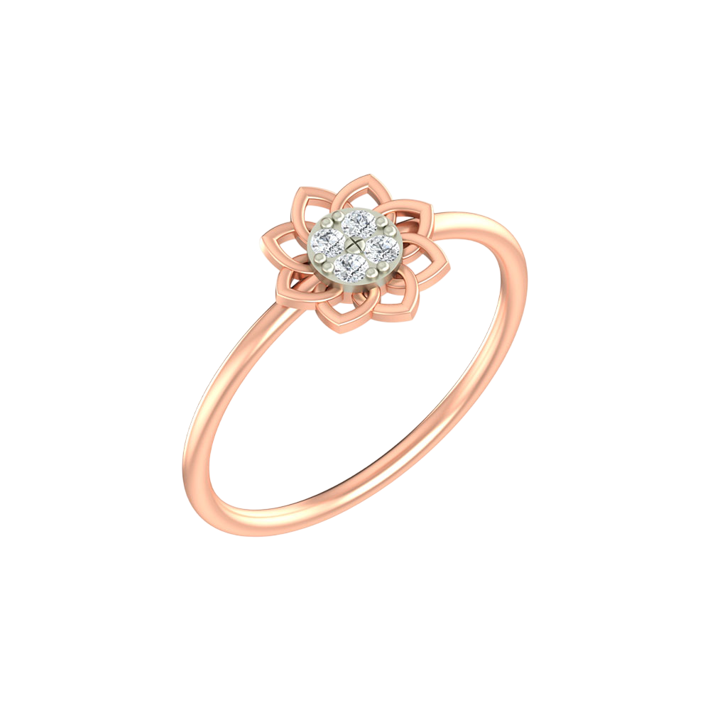 18K Gold & Diamond Ring For Women KLR-456