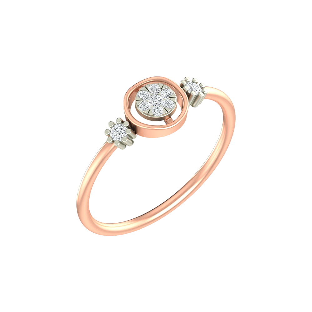 18K Gold & Diamond Ring For Women KLR-460