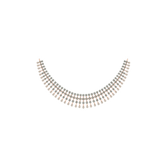 18K Gold & Diamond Necklace Set KNCK-1170