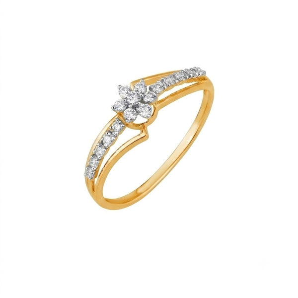 Gold & Diamond Cluster Ring For Women R4336MYD0013