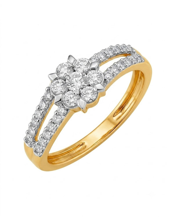 Gold & Diamond Ring For Women R5003MYD0001