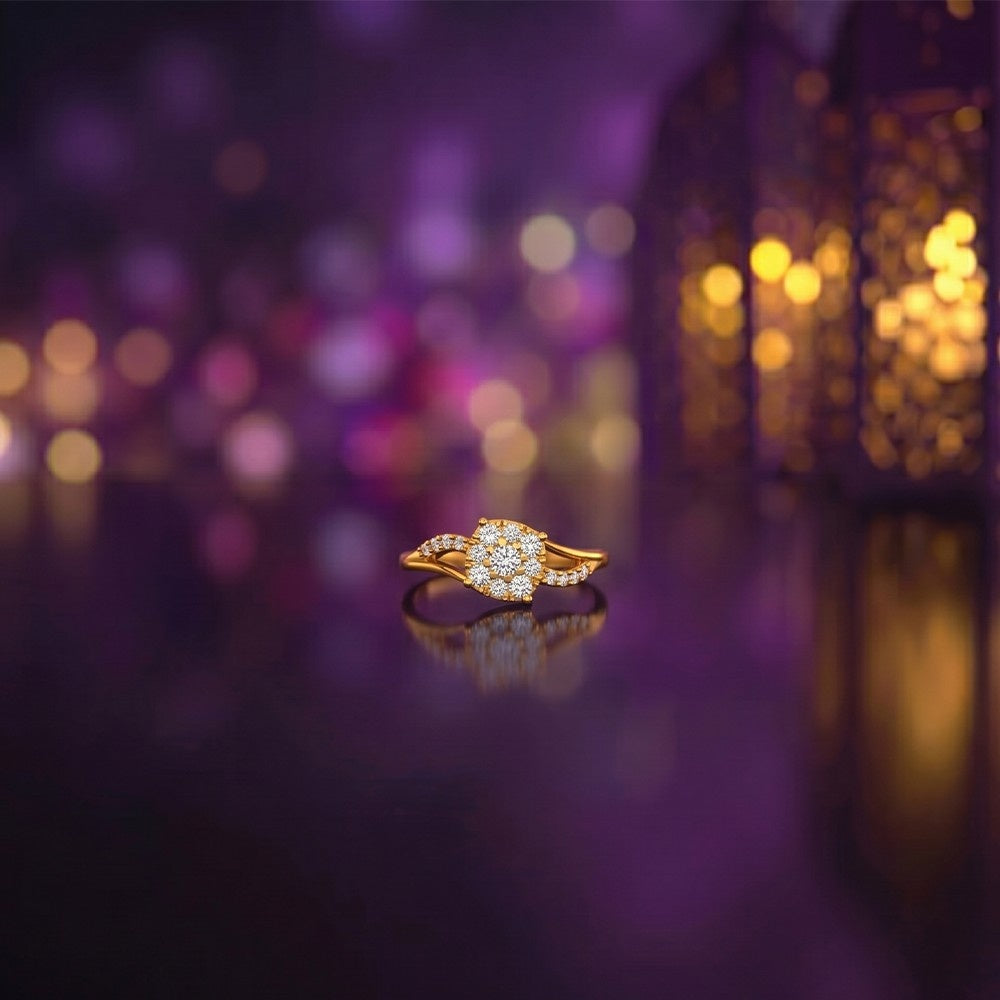Gold & Diamond Engagement Ring For Women KRC10300