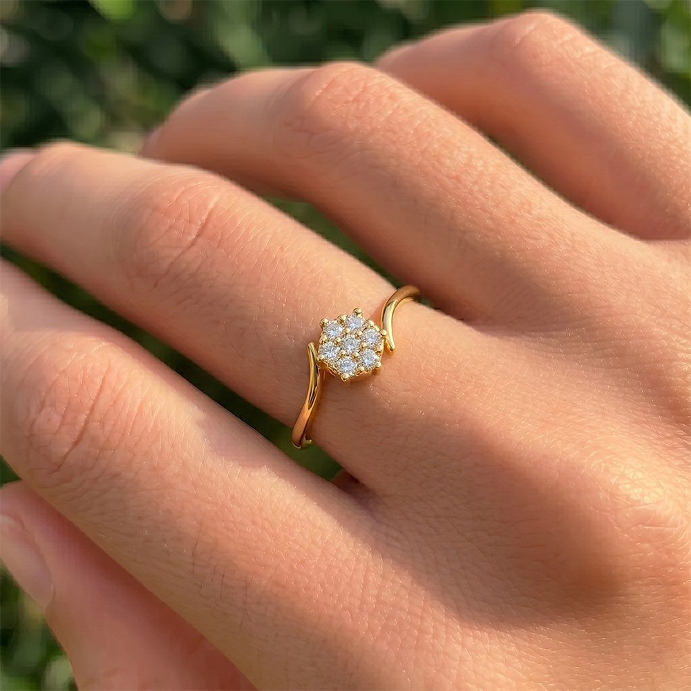 Gold & Diamond Ring For Women KRC10279