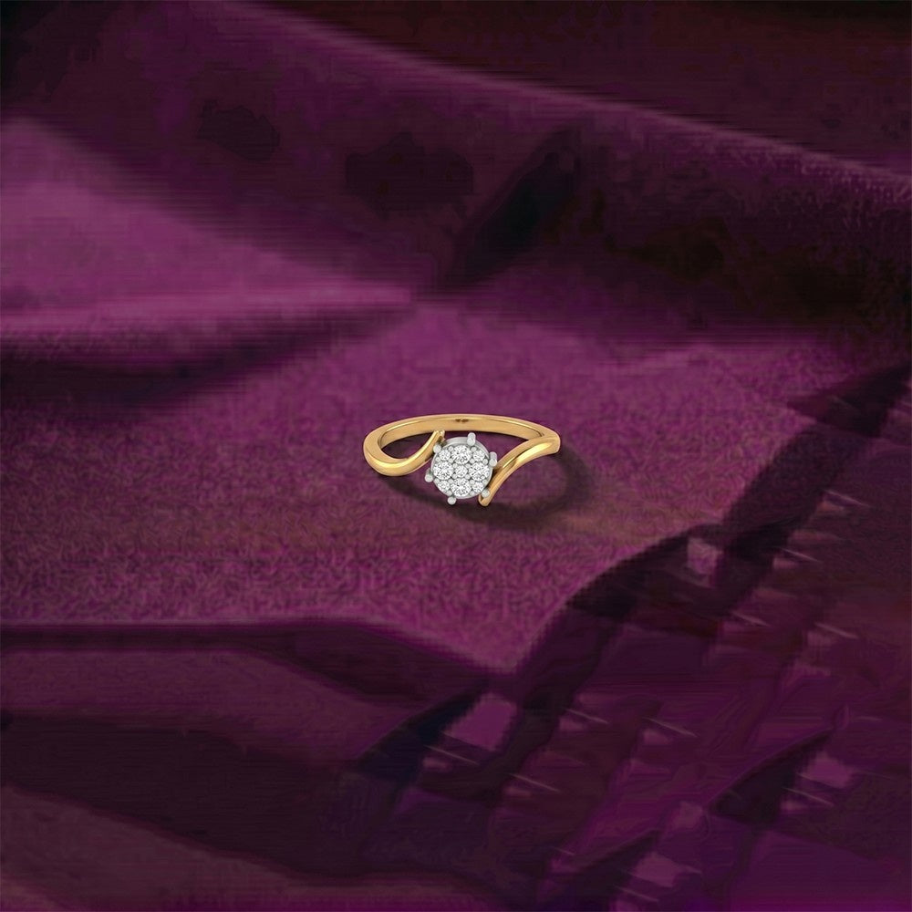 Gold & Diamond Ring For Women KRC10279