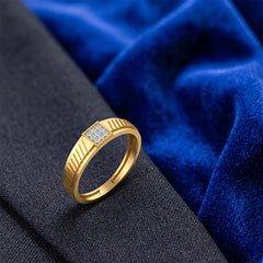 Gold & Diamond Ring For Men KRC20056