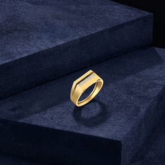 Gold & Diamond Band Ring For Men KRC20062