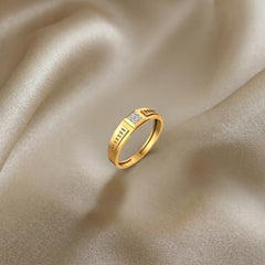 Gold & Diamond Band Ring For Men KRC20071