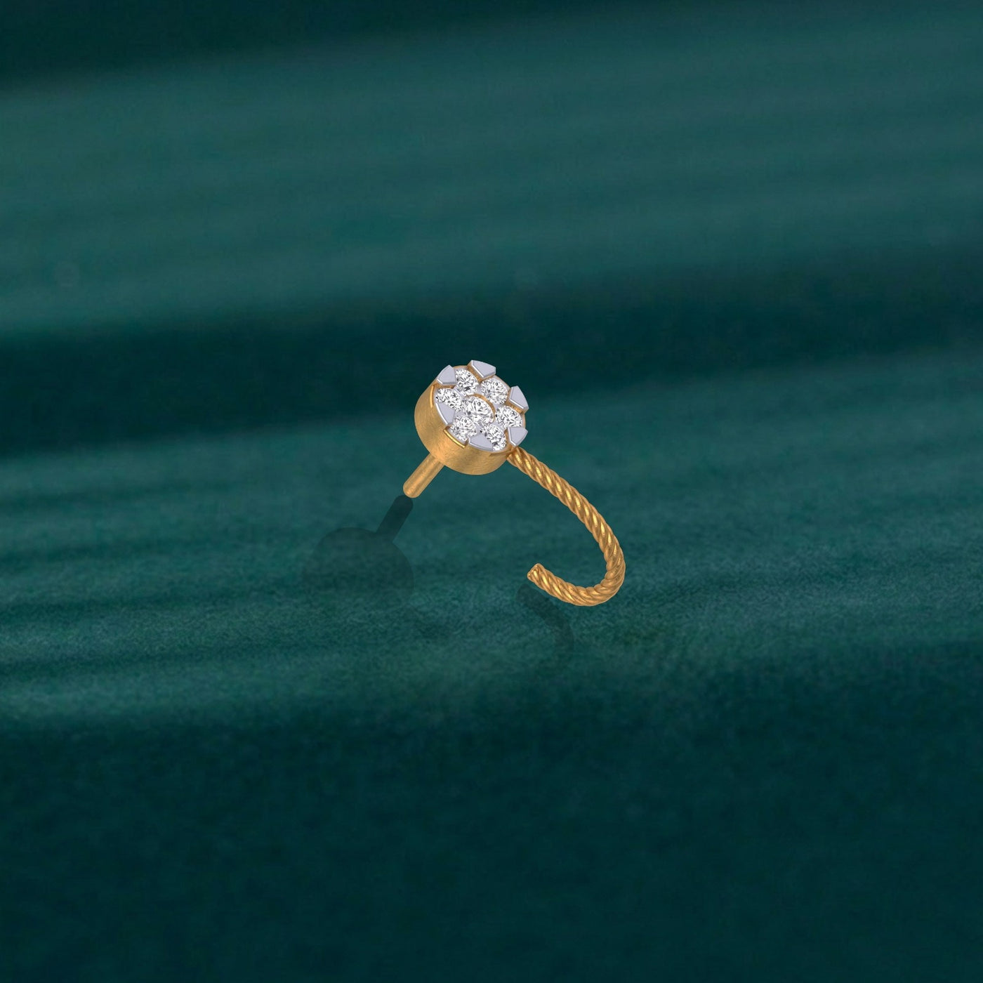 Gold & Diamond Nose Ring KRC80288
