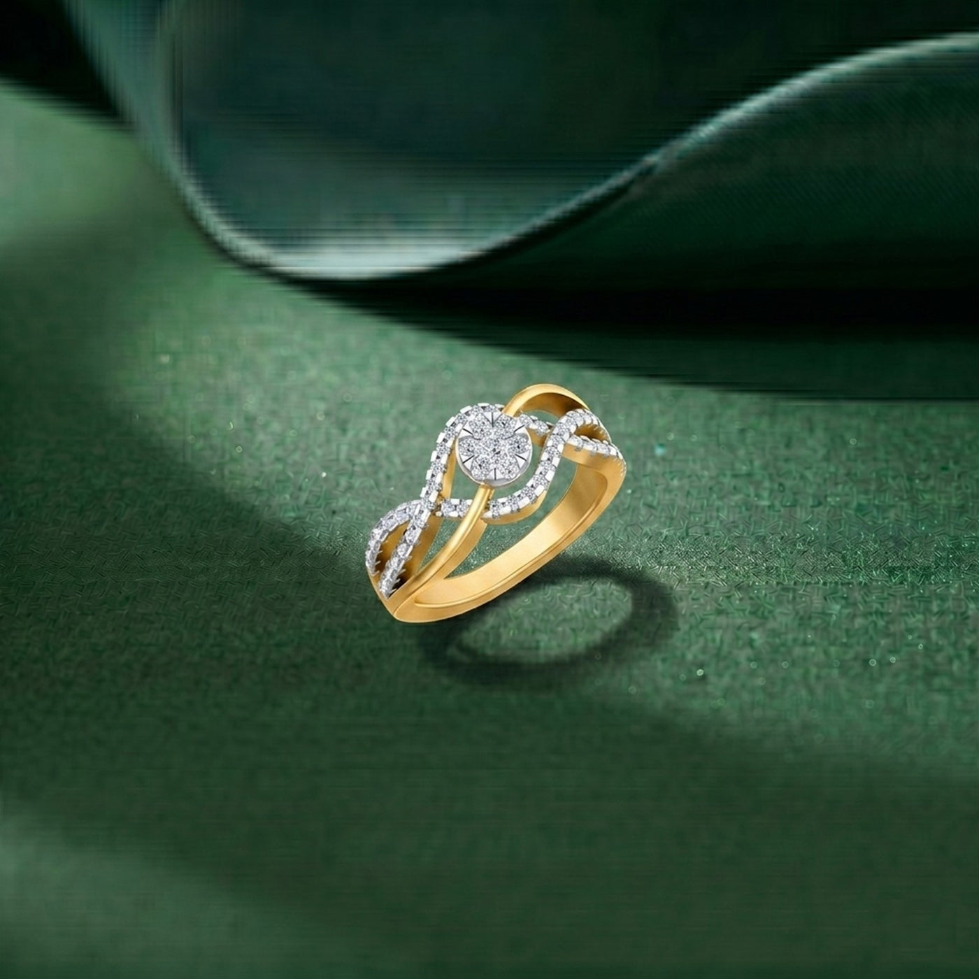 Gold & Diamond Engagement Ring For Women KRC10767