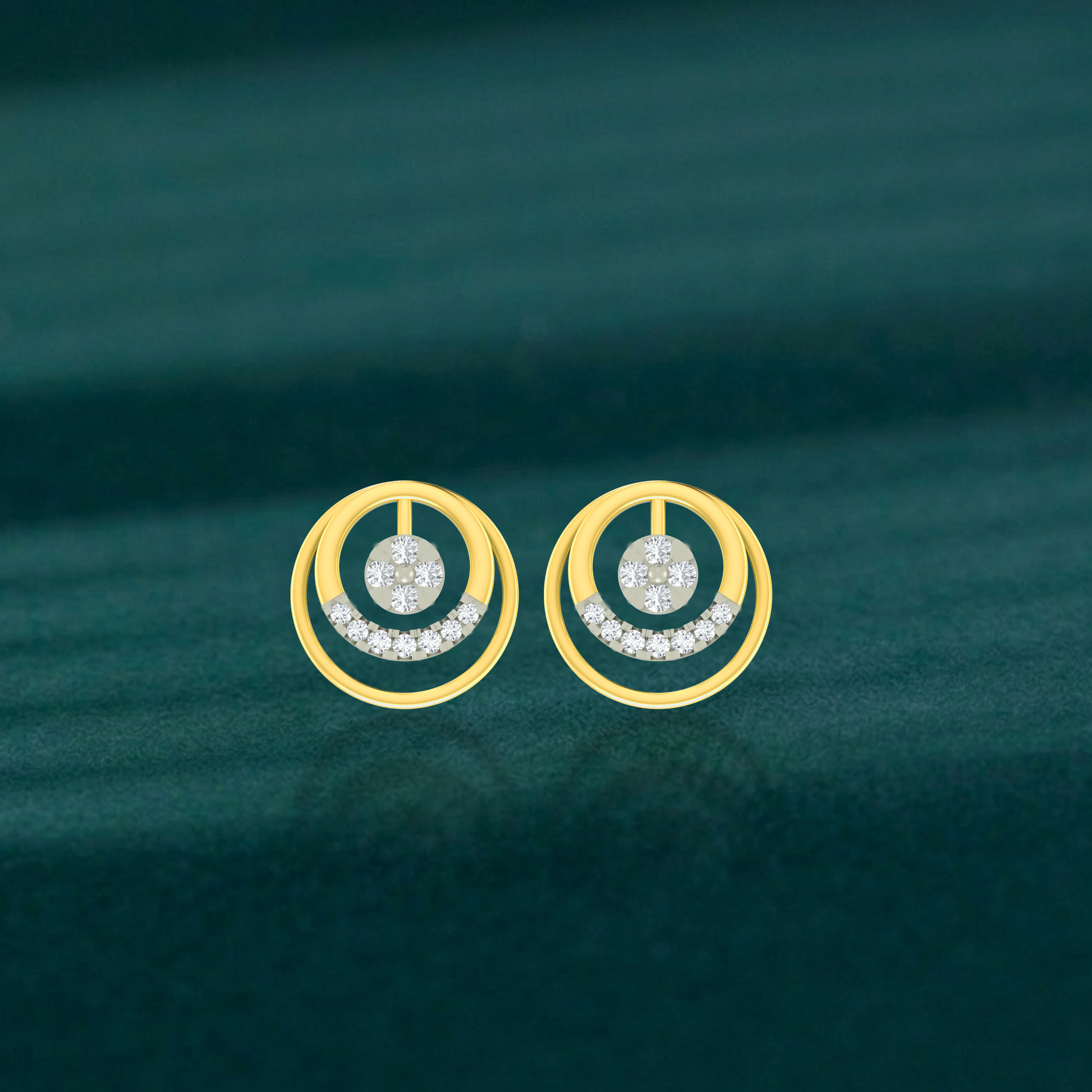 Yellow Gold Diamond Earring | under 40k 
