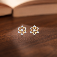 Yellow Gold Diamond Earring | under 40k 