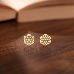 Yellow Gold Diamond Earring | under 40k 