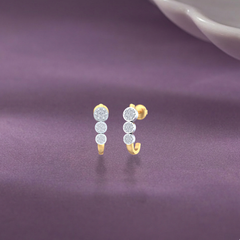 सोने और हीरे की महिलाओं की बालियाँ KRC30273