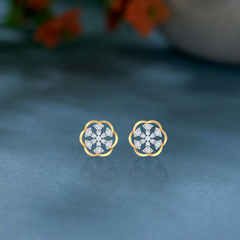 Yellow Gold Diamond Earring | under 40k 
