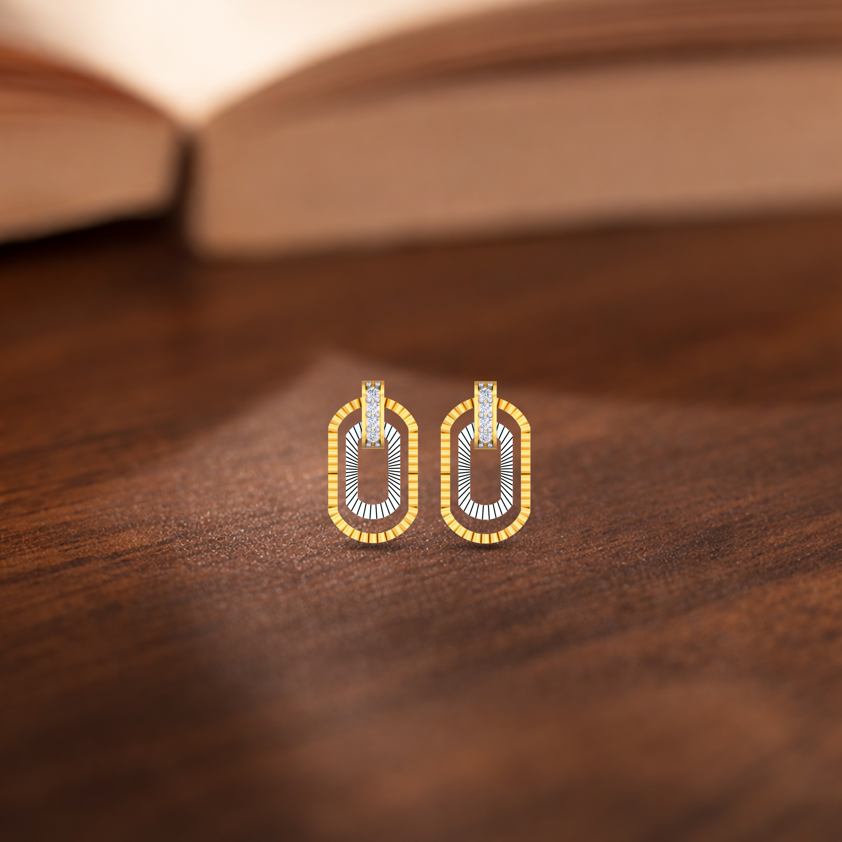 Yellow Gold Diamond Earring | under 40k 