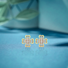 Yellow Gold Diamond Earring | under 40k 