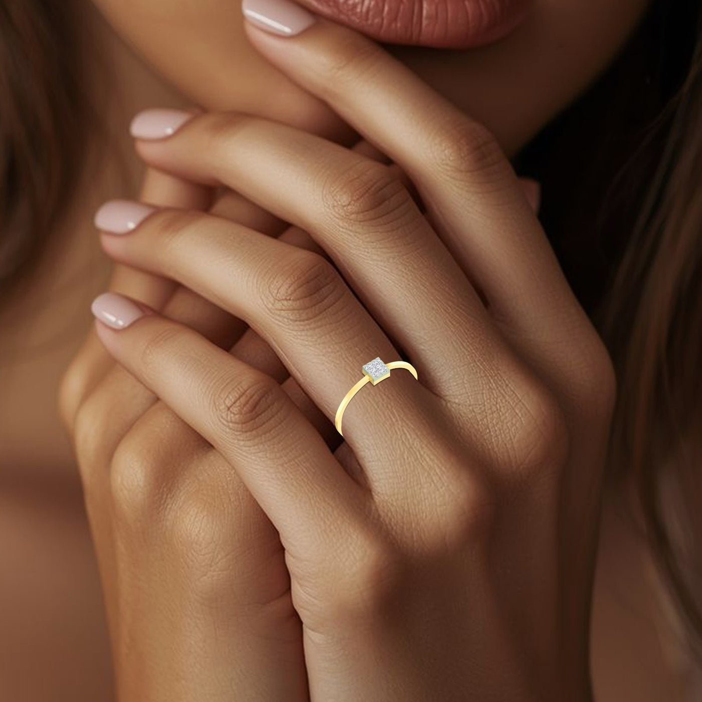 Gold & Diamond Ring For Women KRC10643