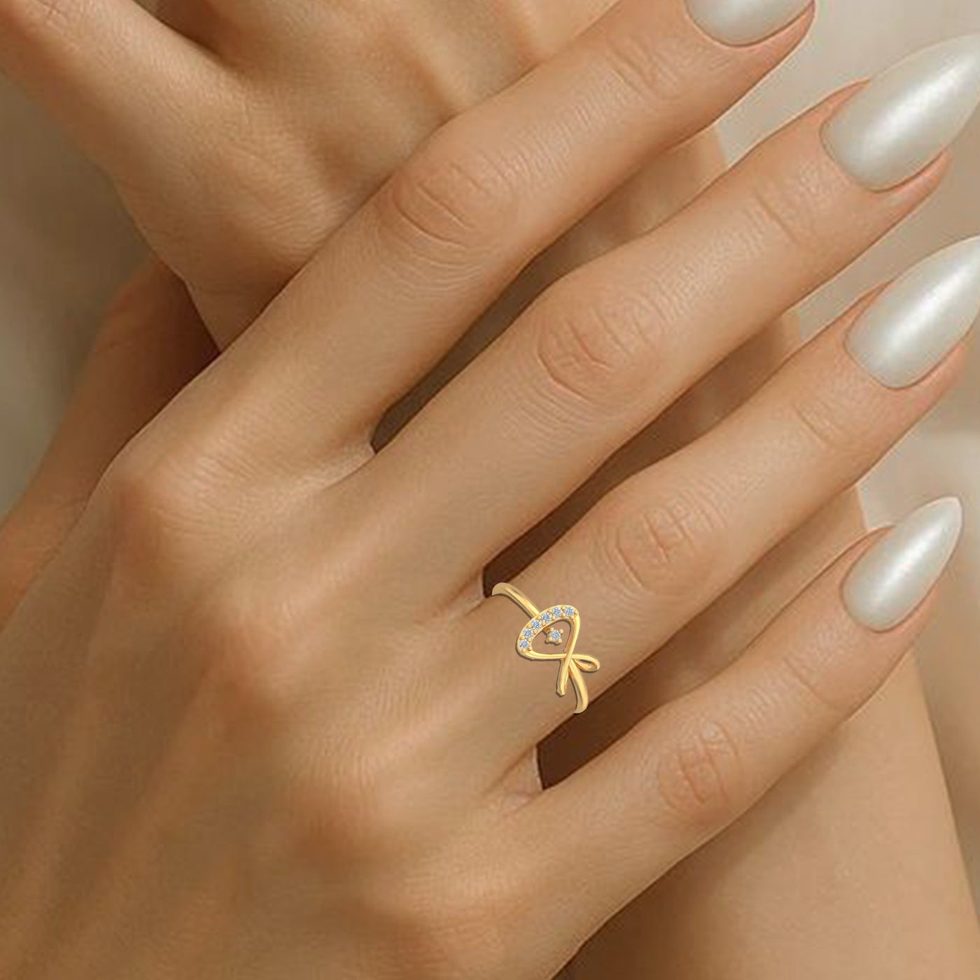 Gold & Diamond Dailywear Ring For Women KRC10677