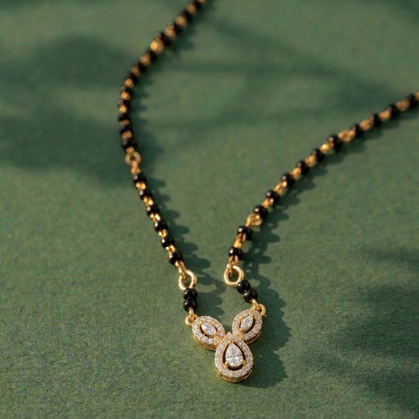 Gold & Diamond Modern Mangalsutra For Women KRC50112