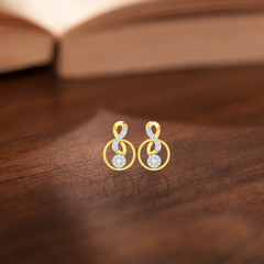 Yellow Gold Diamond Earring | under 40k 
