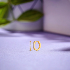 Hoop Yellow Gold Diamond Earring | under 40k 