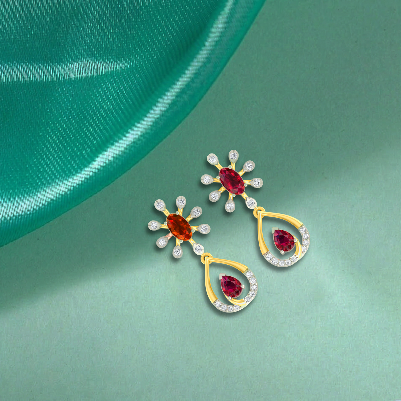 Yellow Gold Diamond Earring | under 40k 