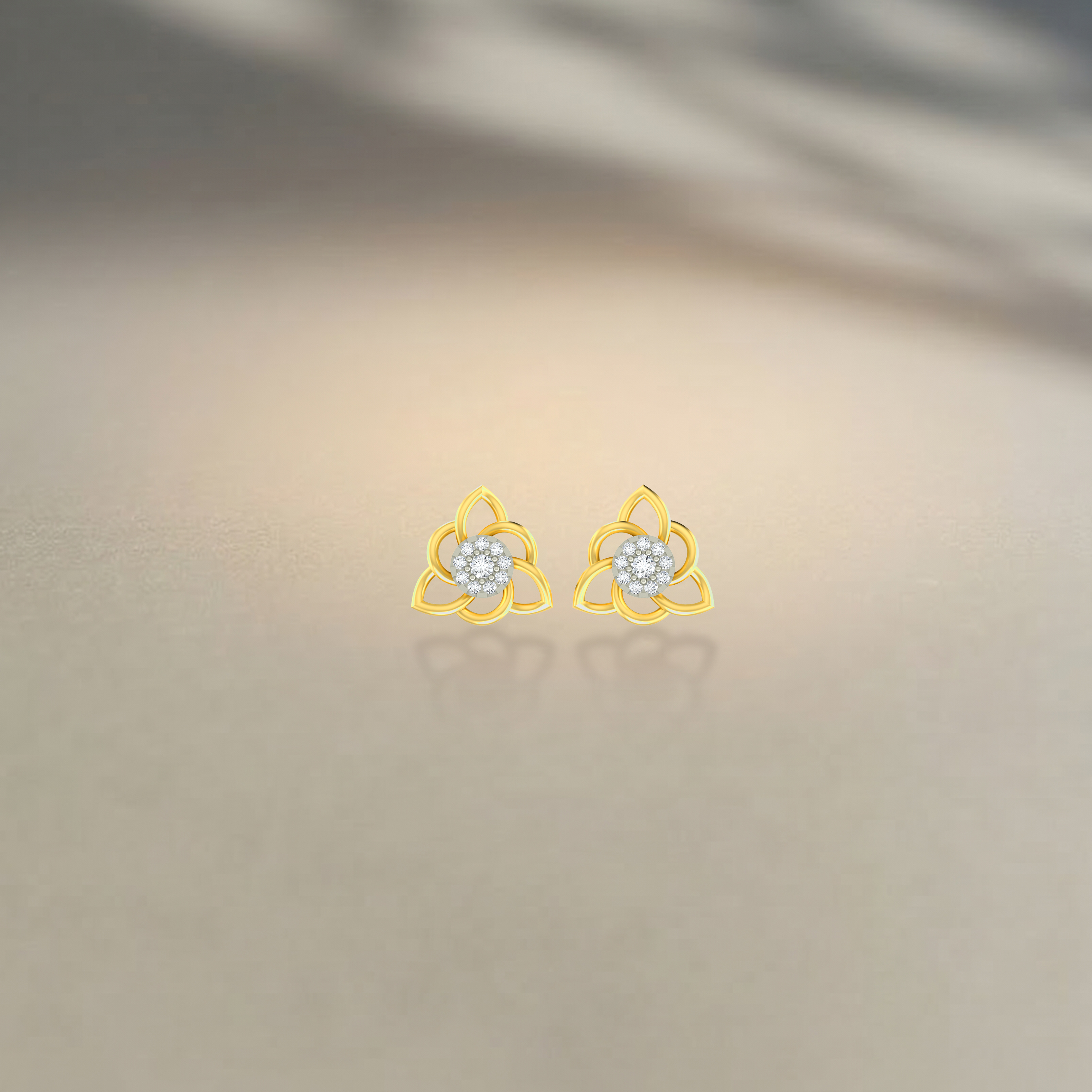 Yellow Gold Diamond Earring | under 40k 
