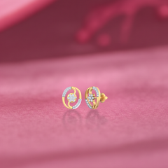 Yellow Gold Diamond Earring | under 40k 