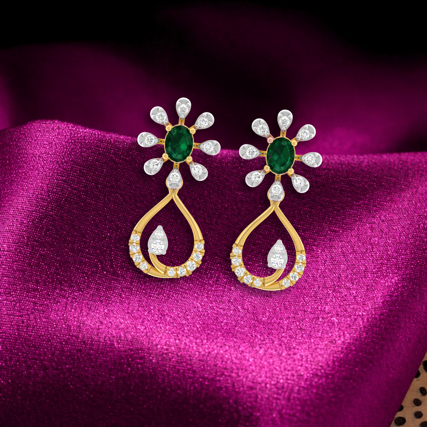 Yellow Gold Diamond Earring | under 40k 