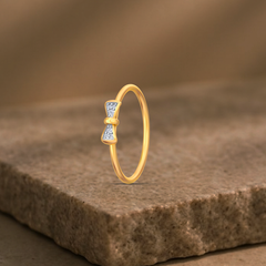 Gold & Diamond Dailywear Ring For Women KRC10818