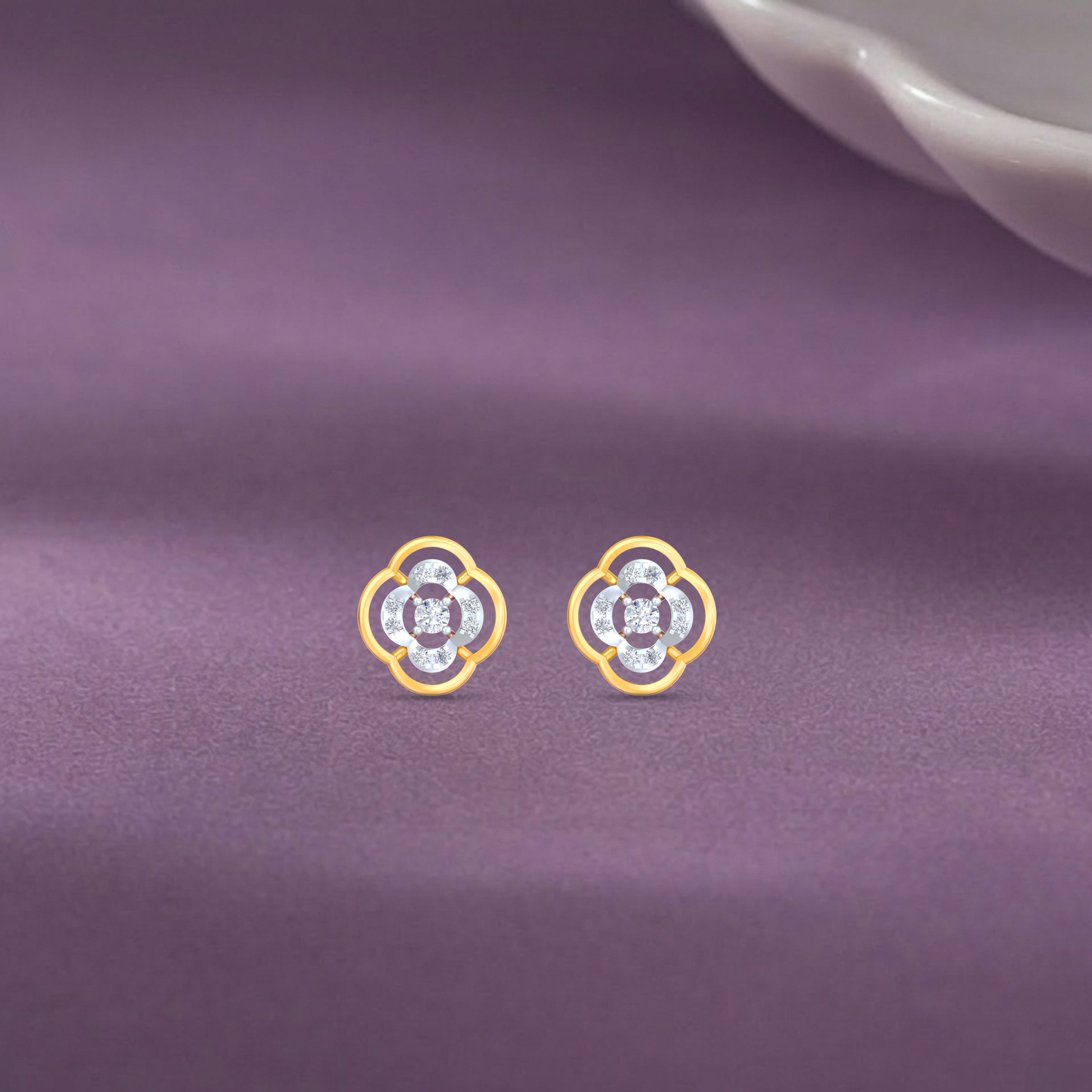 Yellow Gold Diamond Earring | under 0k 