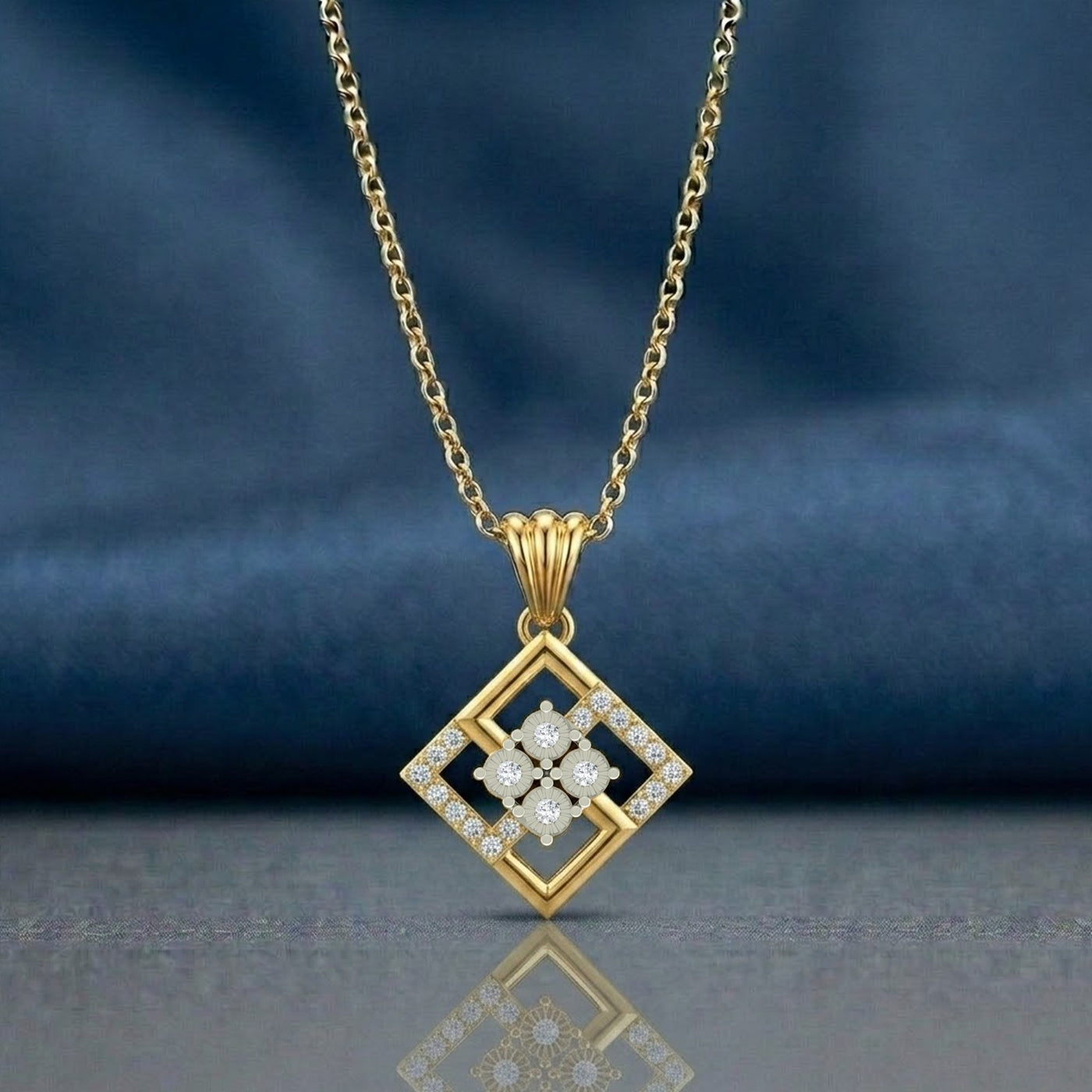 Classic Gold & Diamond PENDANT SET KRC40701