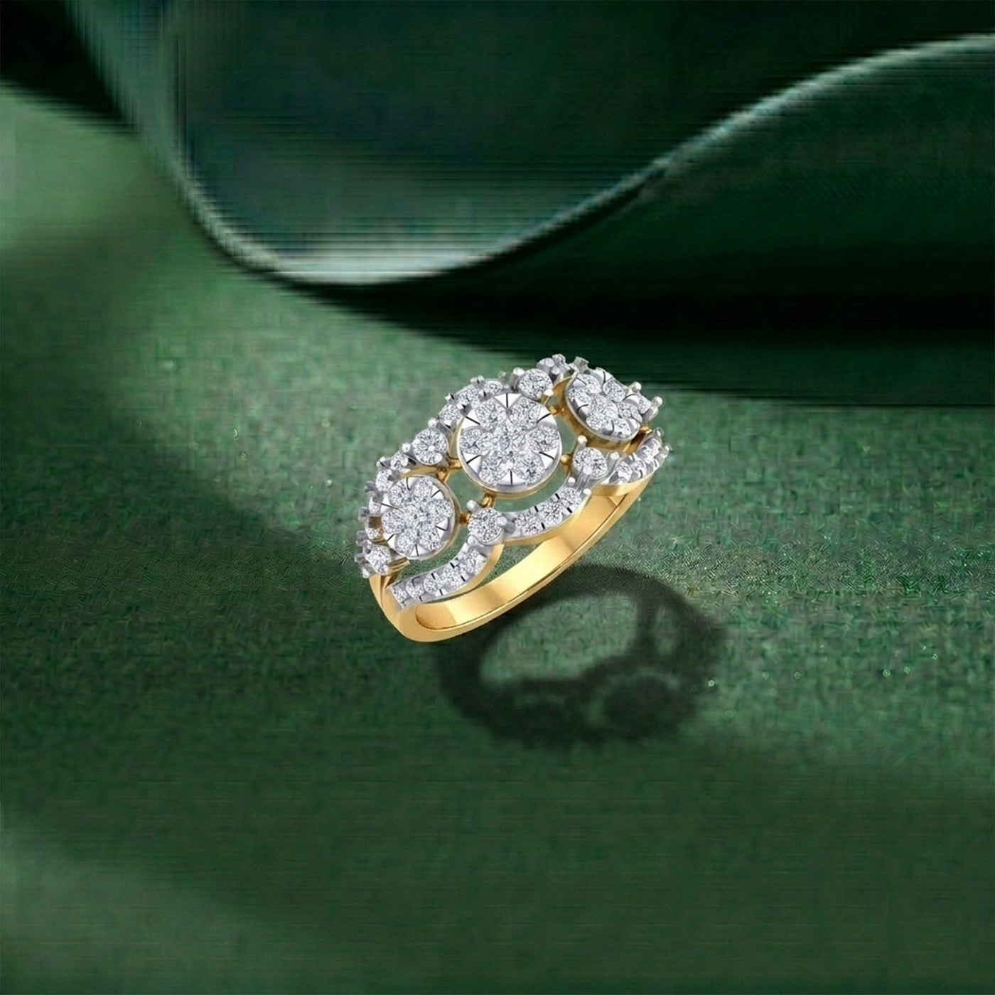 Gold & Diamond Engagement Ring For Women KRC10752